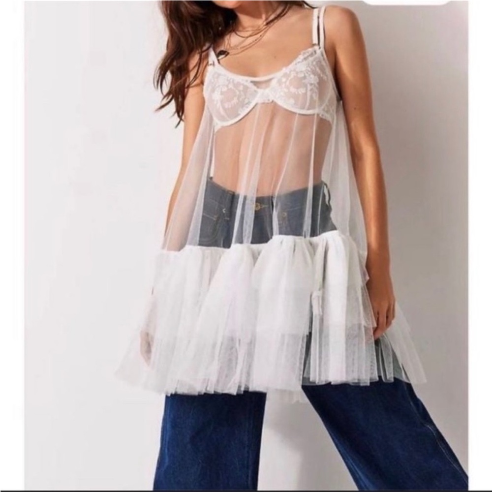 Free People Push Send Mini Slip Dress